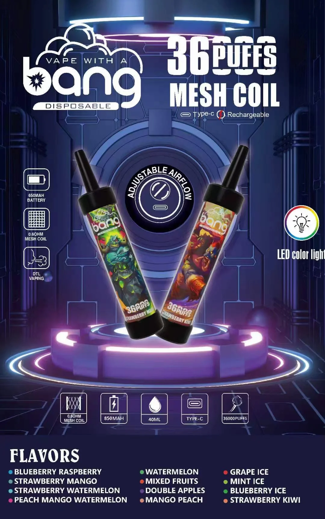 Solaris Champagne Vape 30000 30K puffs, 2% Nicotine 10 Flavors yohongvape