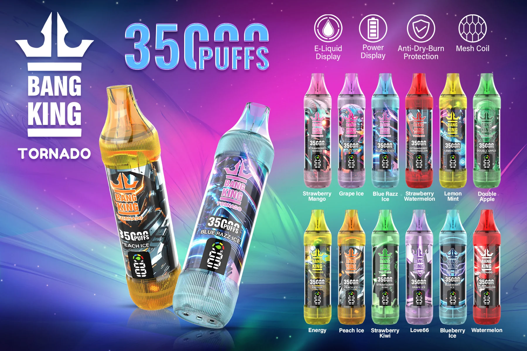 Solaris Champagne Vape 30000 30K puffs, 2% Nicotine 10 Flavors yohongvape