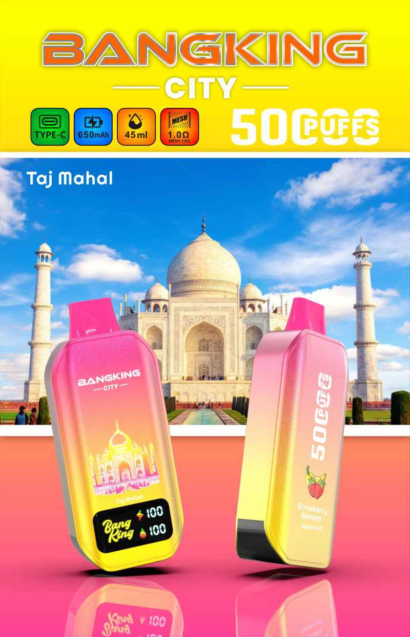 Bang King City 50000 Puff, 45 ml E-Liquid, 650 mAh Batery. 12 Flavors